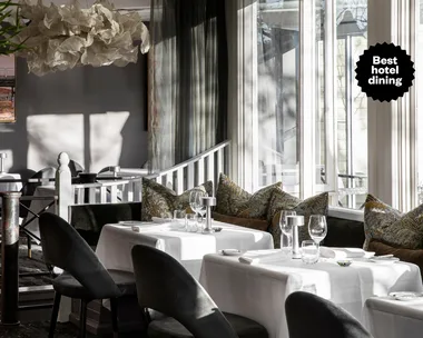 The award-winning restaurant at Lake House in Daylesford Victoria