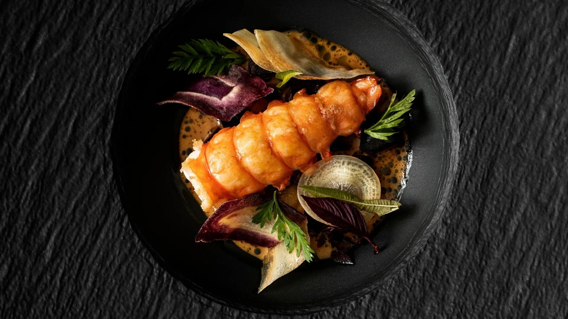 Seafood dish at Lake House Restaurant in Daylesford