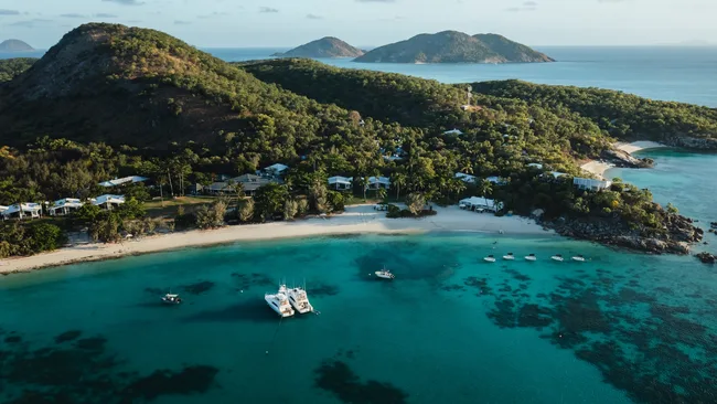 aerial shot of Lizard Island Resort, Great Barrier Reef, Whitsundays Queensland