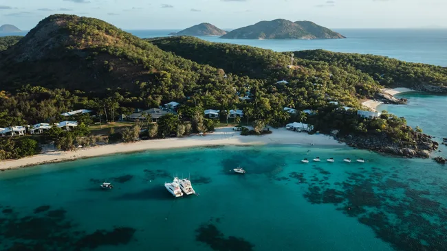 aerial shot of Lizard Island Resort, Great Barrier Reef, Whitsundays Queensland