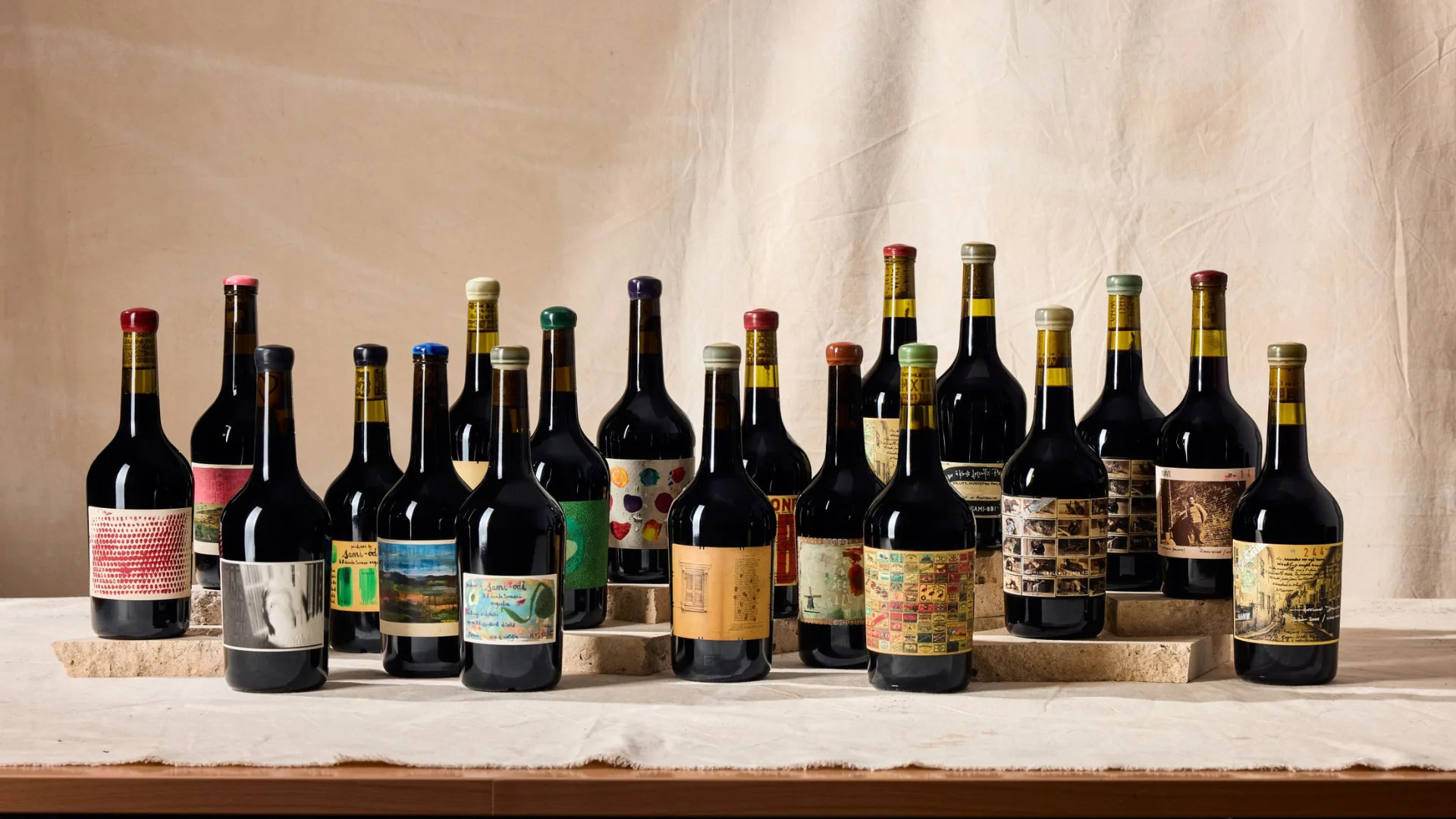 Bottles of fine wine from the Barossa