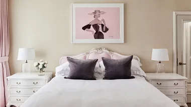 The Residence by Kerrie Hess, a pink, dreamy sprawling suite at The Langham Melbourne.