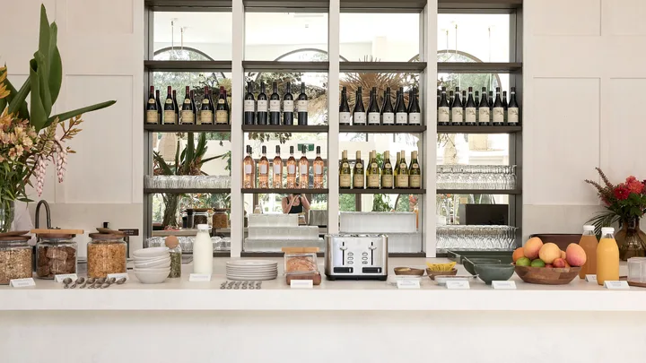 The breakfast bar at The Tamborine, Queensland