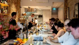 Diners at Japanese omakase restaurant Izy.Aki in Paddington