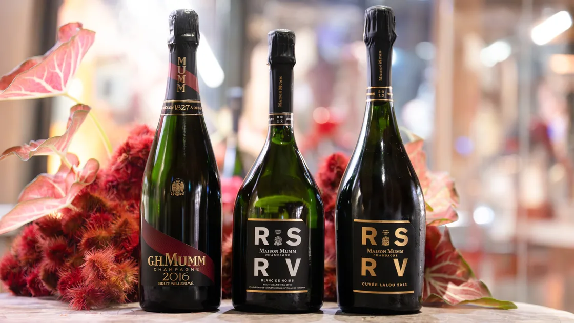 ワイン Maison Mumm RSRV Cuvee Lalou 2013 G.H. Mumm's Champagne release includes a trio of iconic cuvées