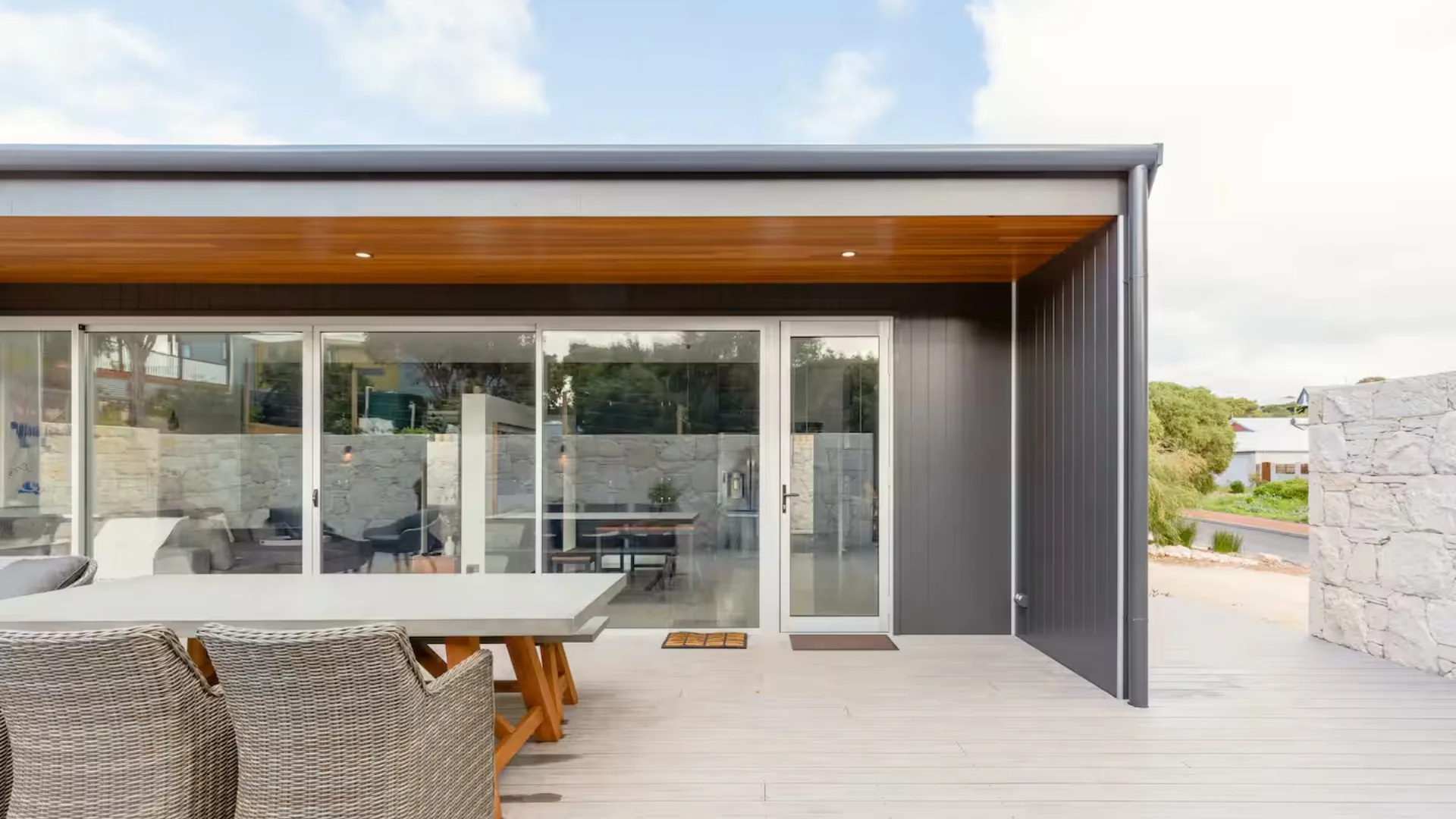 Outdoor deck at a coastal Airbnb near Margaret River