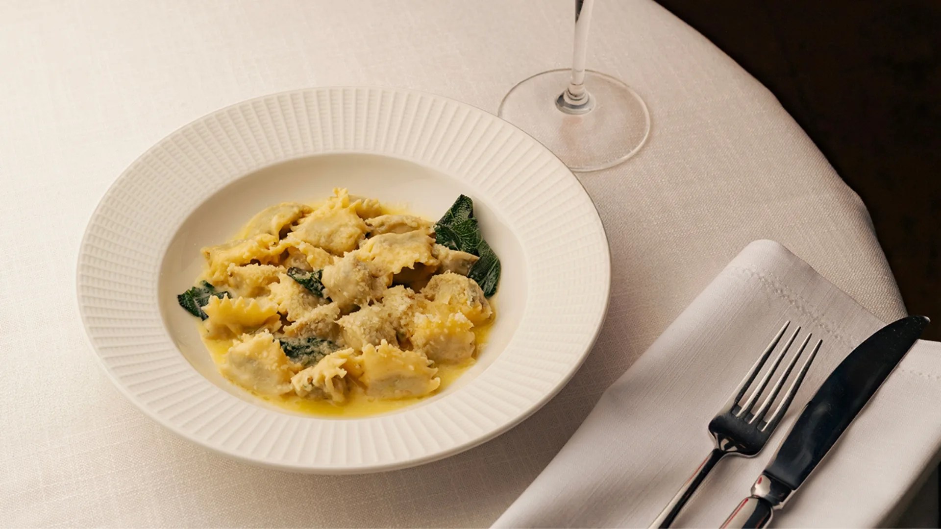 Gran Torino's Agnolotti del Plin plump with veal and guinea fowl. 