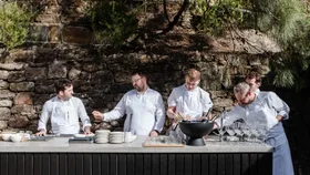 Maaemo pop-up at Berowra Waters Inn.