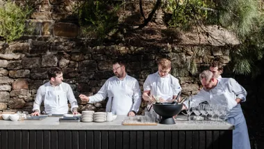 Maaemo pop-up at Berowra Waters Inn.