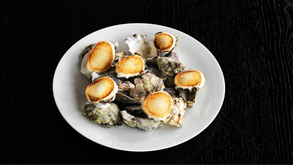 Coffin Bay oysters with grilled sea foam at Infinity by Mark