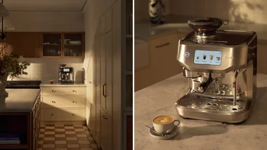 Lifestyle image of coffee machine on bench