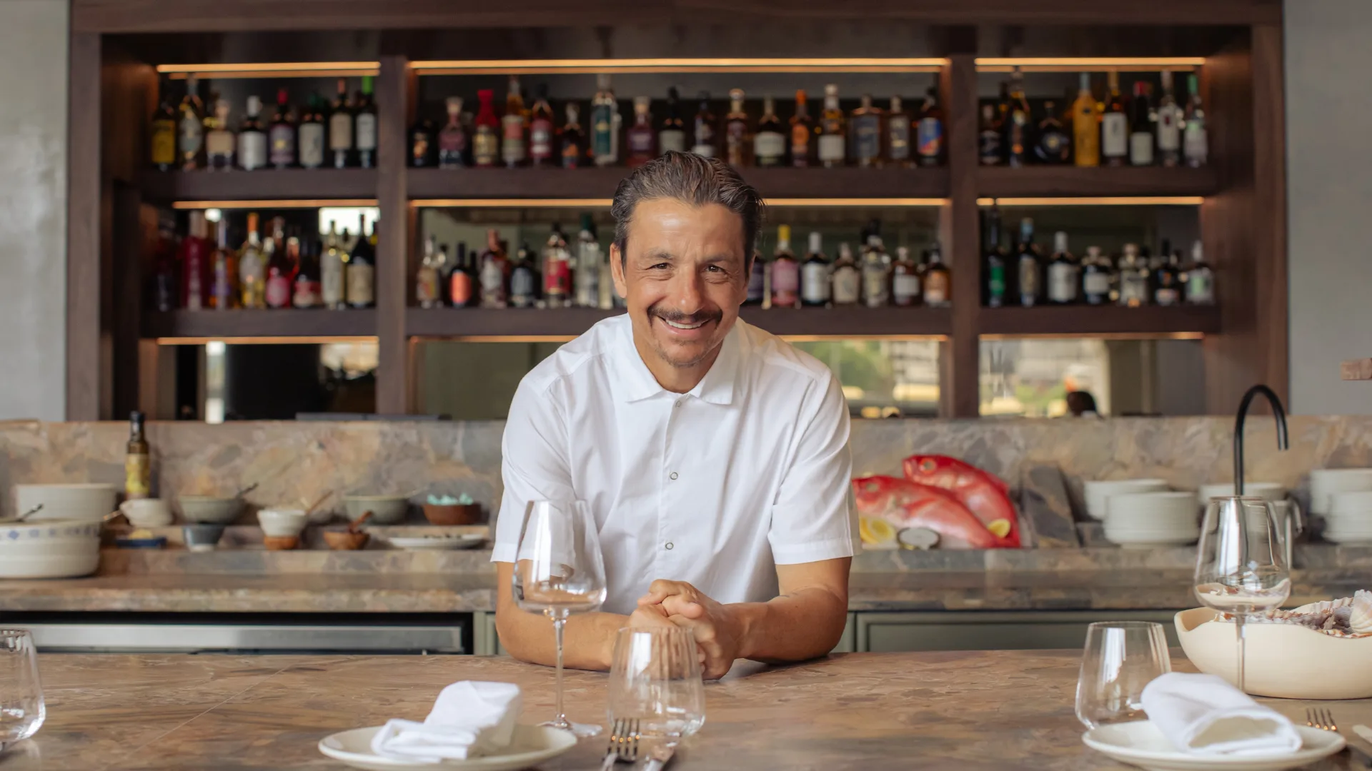 Chef Giovanni Pilu at his new Sydney restaurant Flaminia