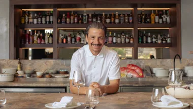 Chef Giovanni Pilu at his new Sydney restaurant Flaminia