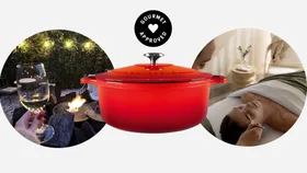 Three circles with GT Loves for October in each - places and products