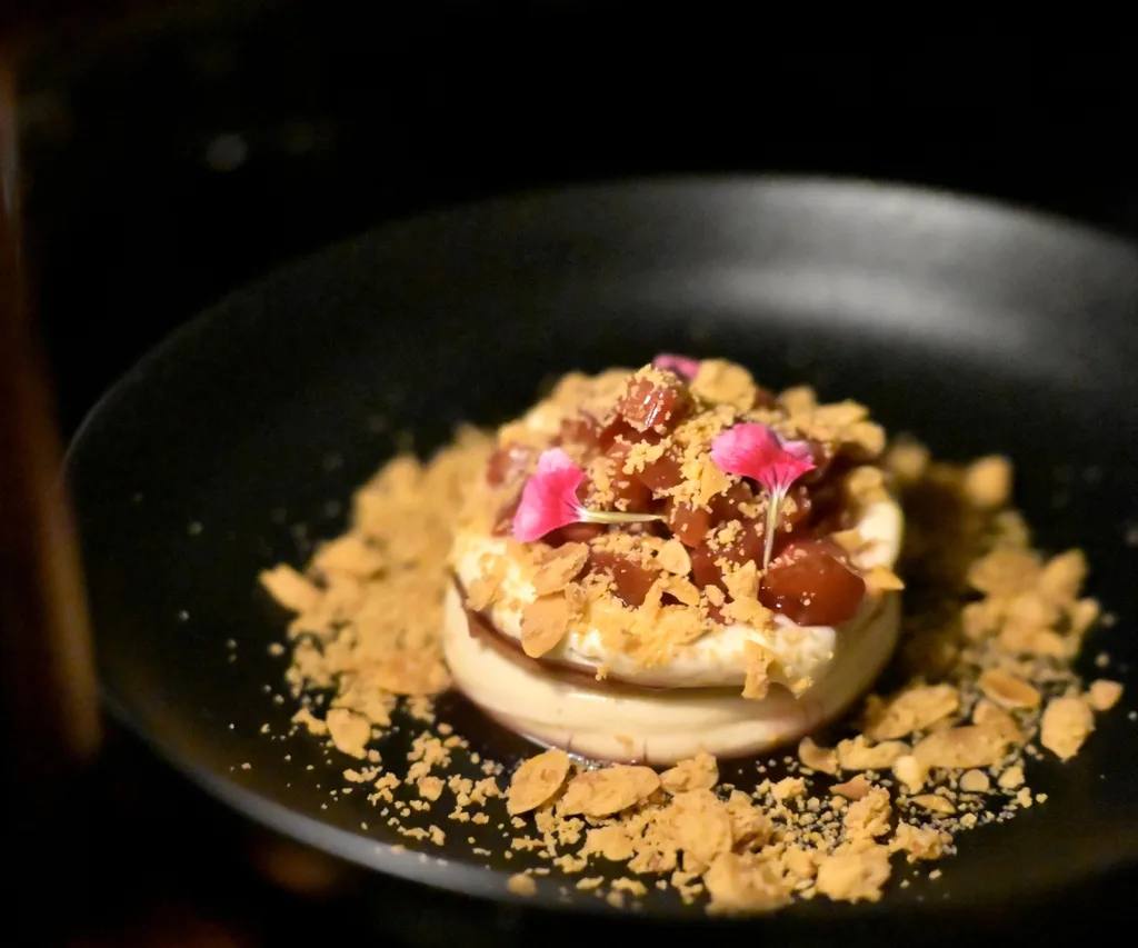 Honey parfait dish from Stillwater, Tas
