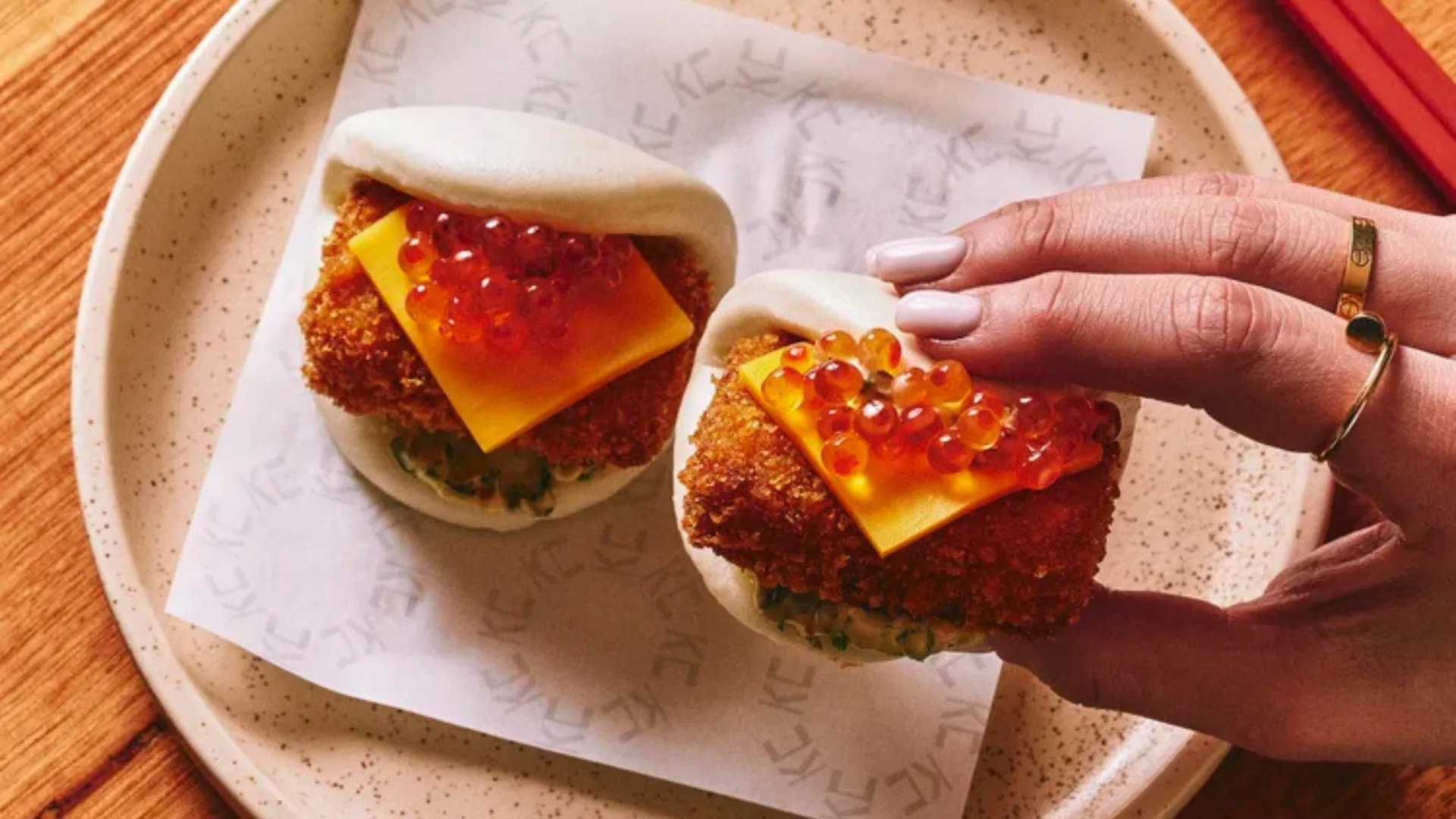 The famous fish bao at King's Clarence as part of their high-value lunch set menu