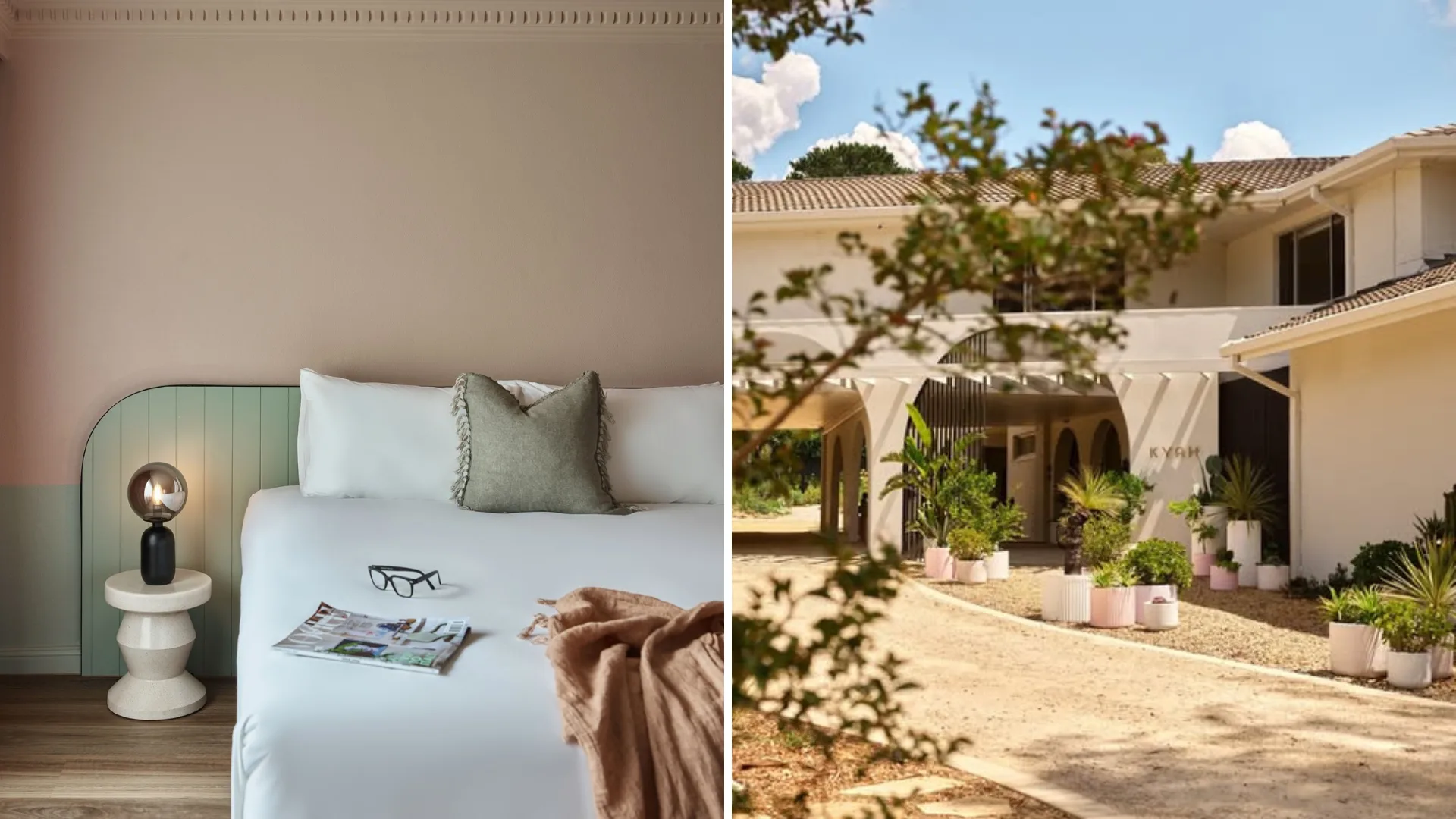 Interiors and exterior of Kyah Hotel in Blackheath