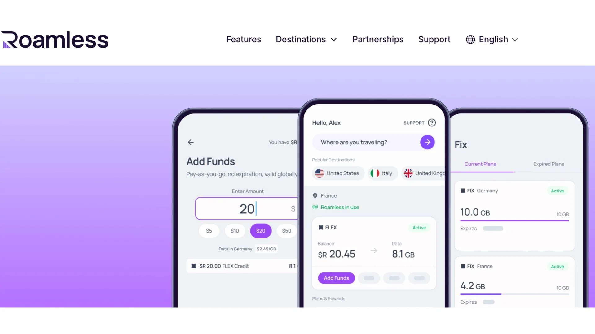 Roamless eSIM plans are great for travel.