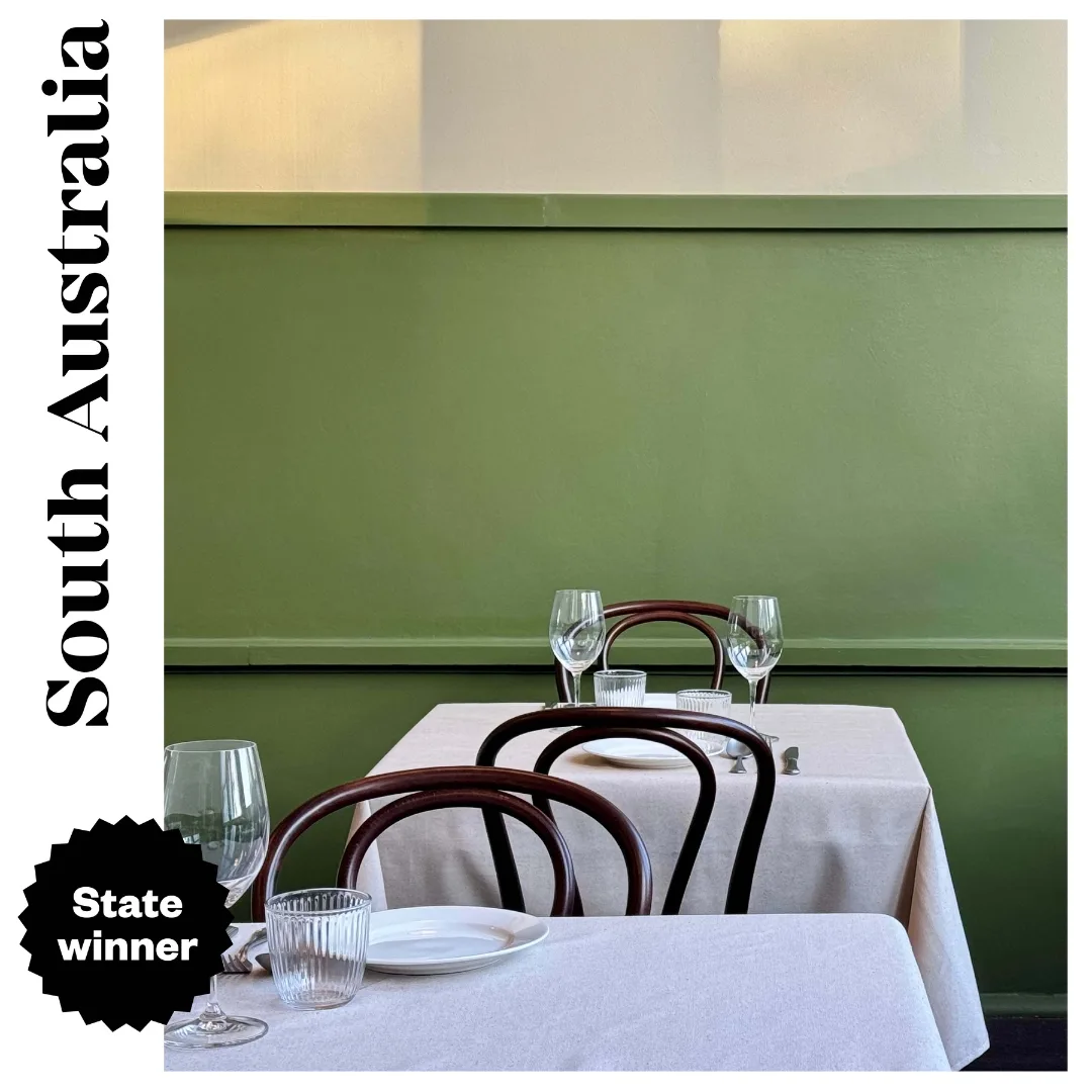 Dining room at the best restaurant in South Australia, Staguni