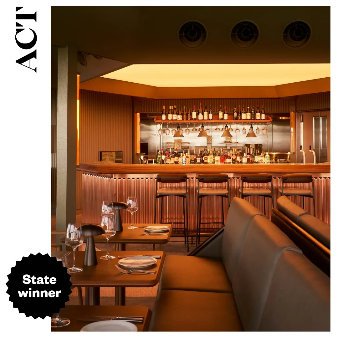 Interiors at Lunetta, the best restaurant in Australian Capital Territory