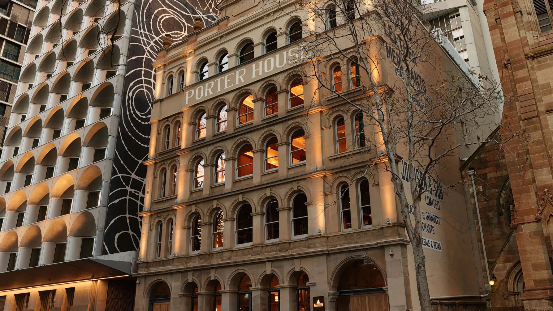 The exterior of the Porter House Hotel in the Sydney CBD