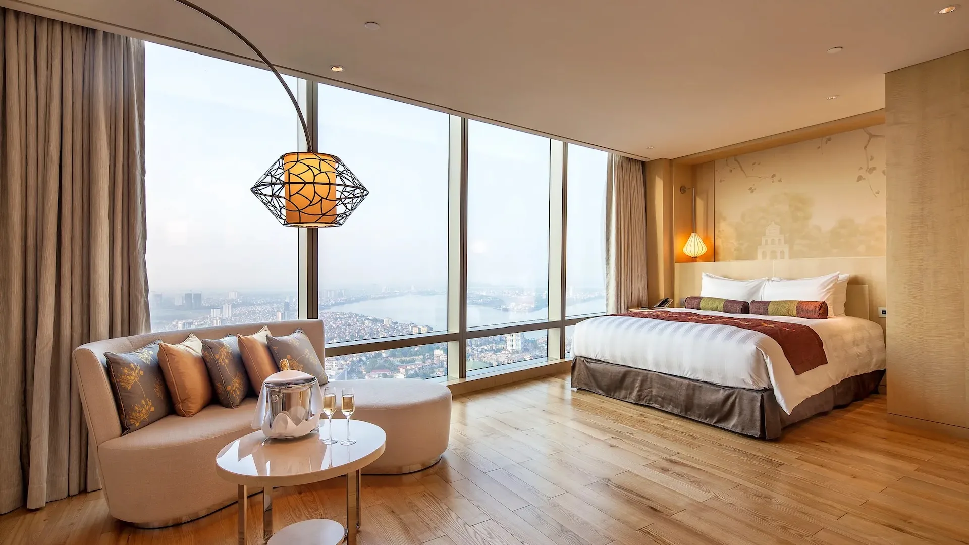 A junior king suite at the Lotte Hotel, Hanoi.