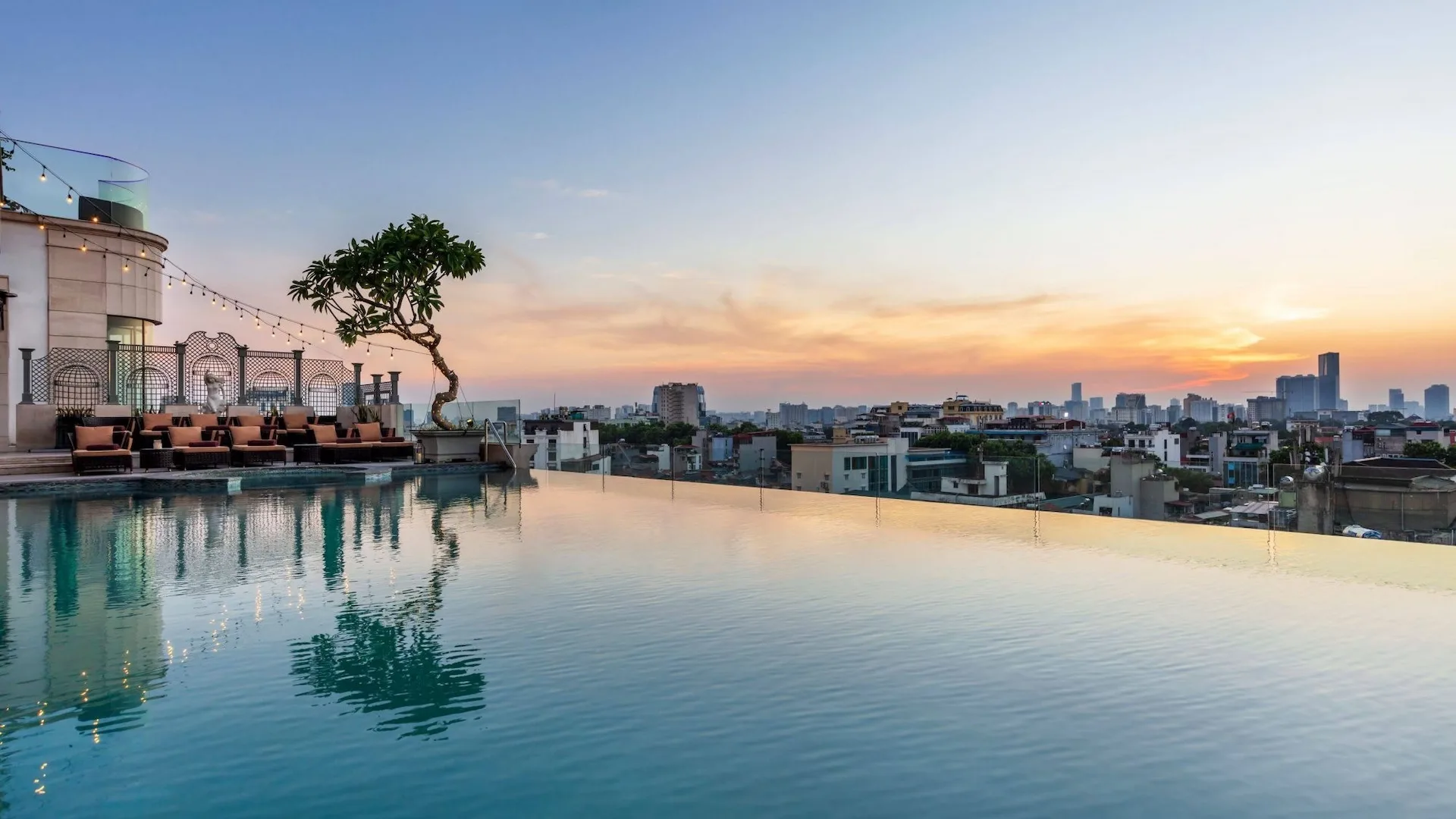 The Peridot Grand Luxury Boutique Hotel in Hanoi's Old Quarter has stunning views from the rooftop bar and infinity pool.