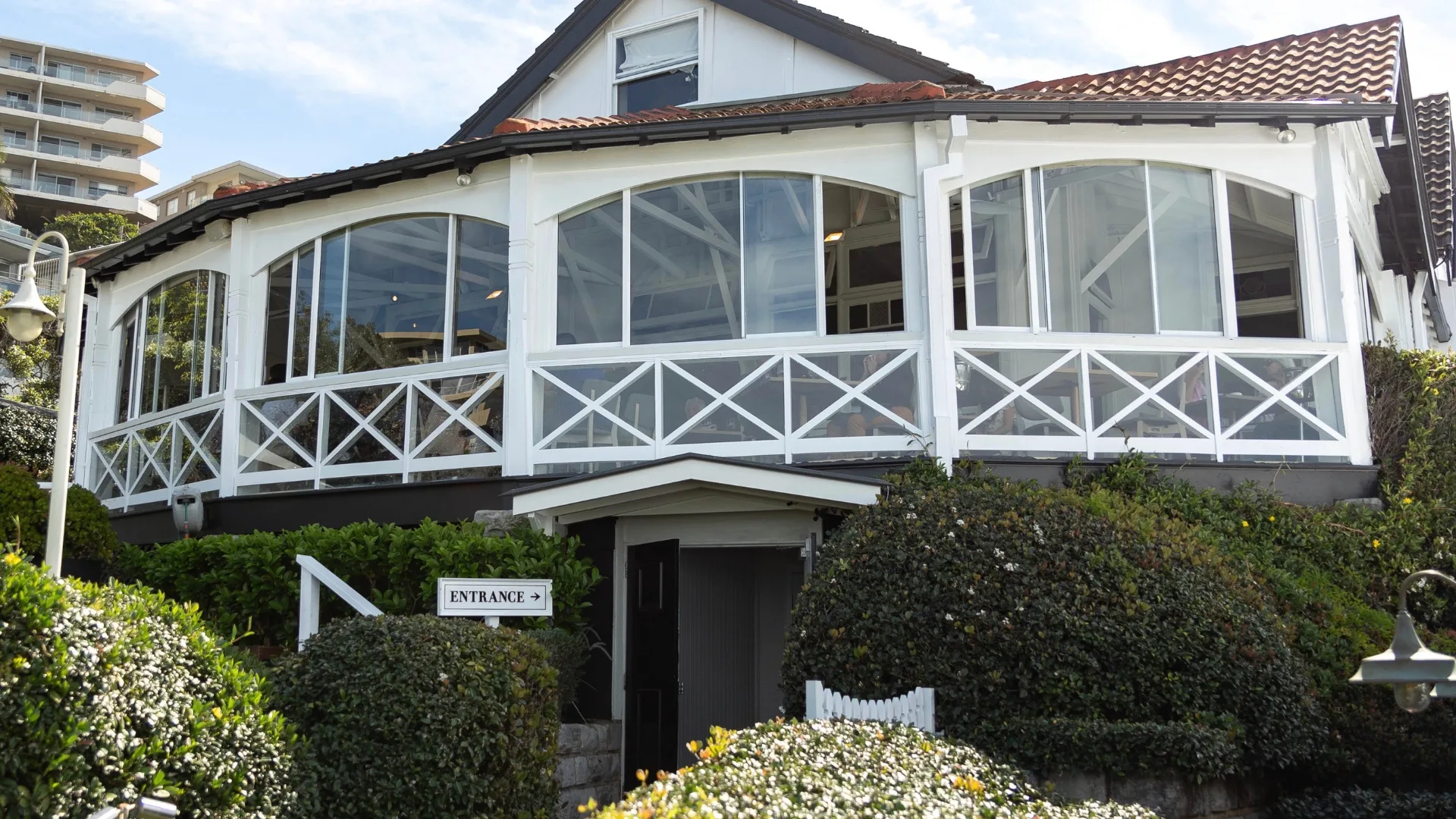 Pilu at Freshwater sits on the waterfront.