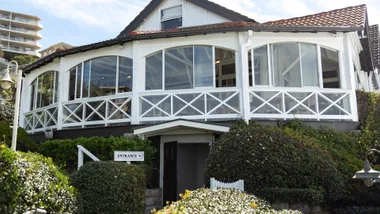 Pilu at Freshwater sits on the waterfront.