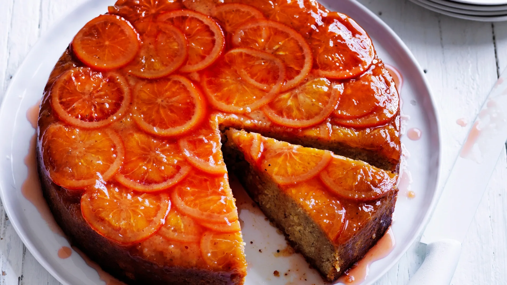 Hazelnut and blood orange cake recipe.