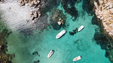 Aerial shot of the Tyrrhenian Sea