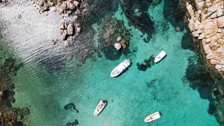 Aerial shot of the Tyrrhenian Sea