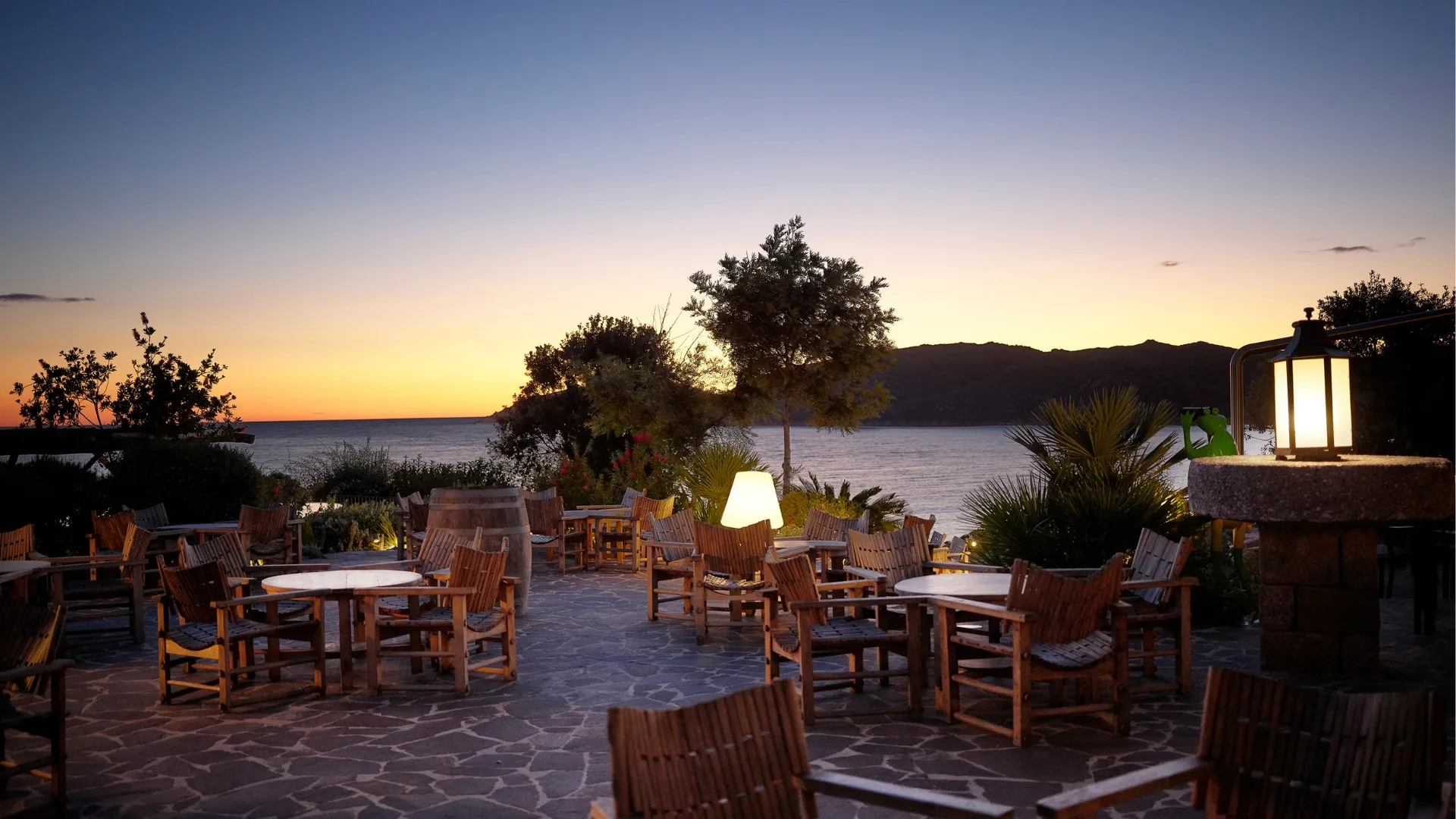 Dusk at hotel U Capu Biancu, Bonifacio, Corsica