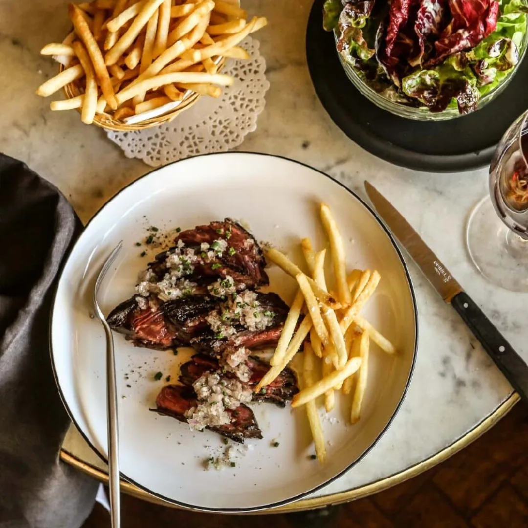 Hanger steak with eschallots