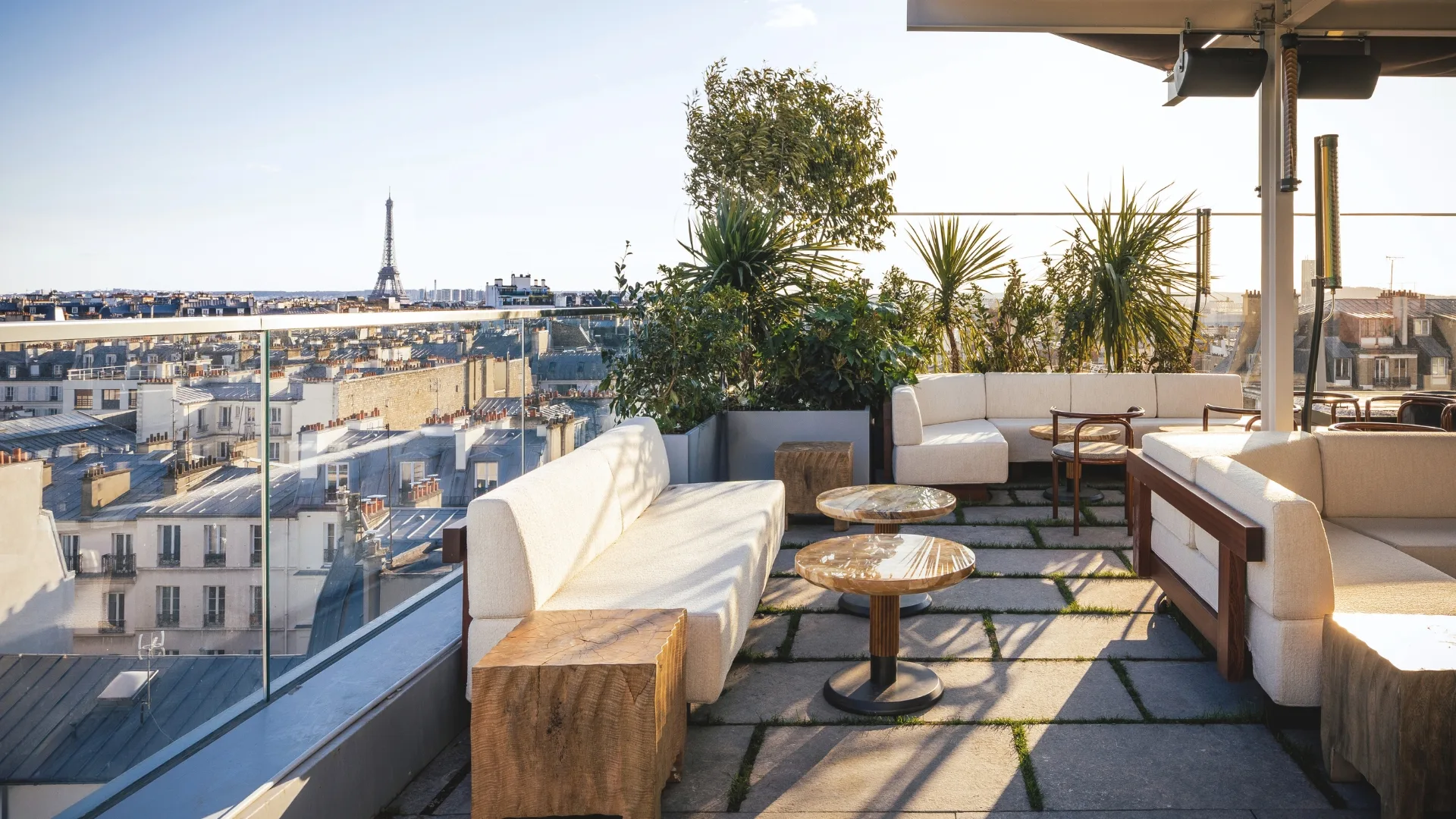 The rooftop at Hotel La Fondation.