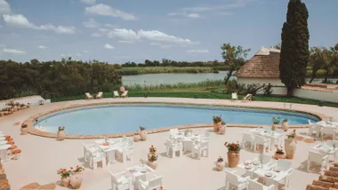 The pool at Les Bains Gardians