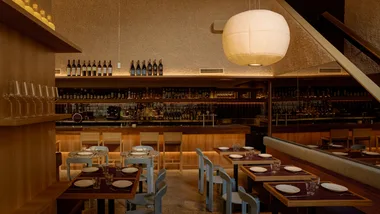 The interior of Brisbane Italian restaurant Bar Monte