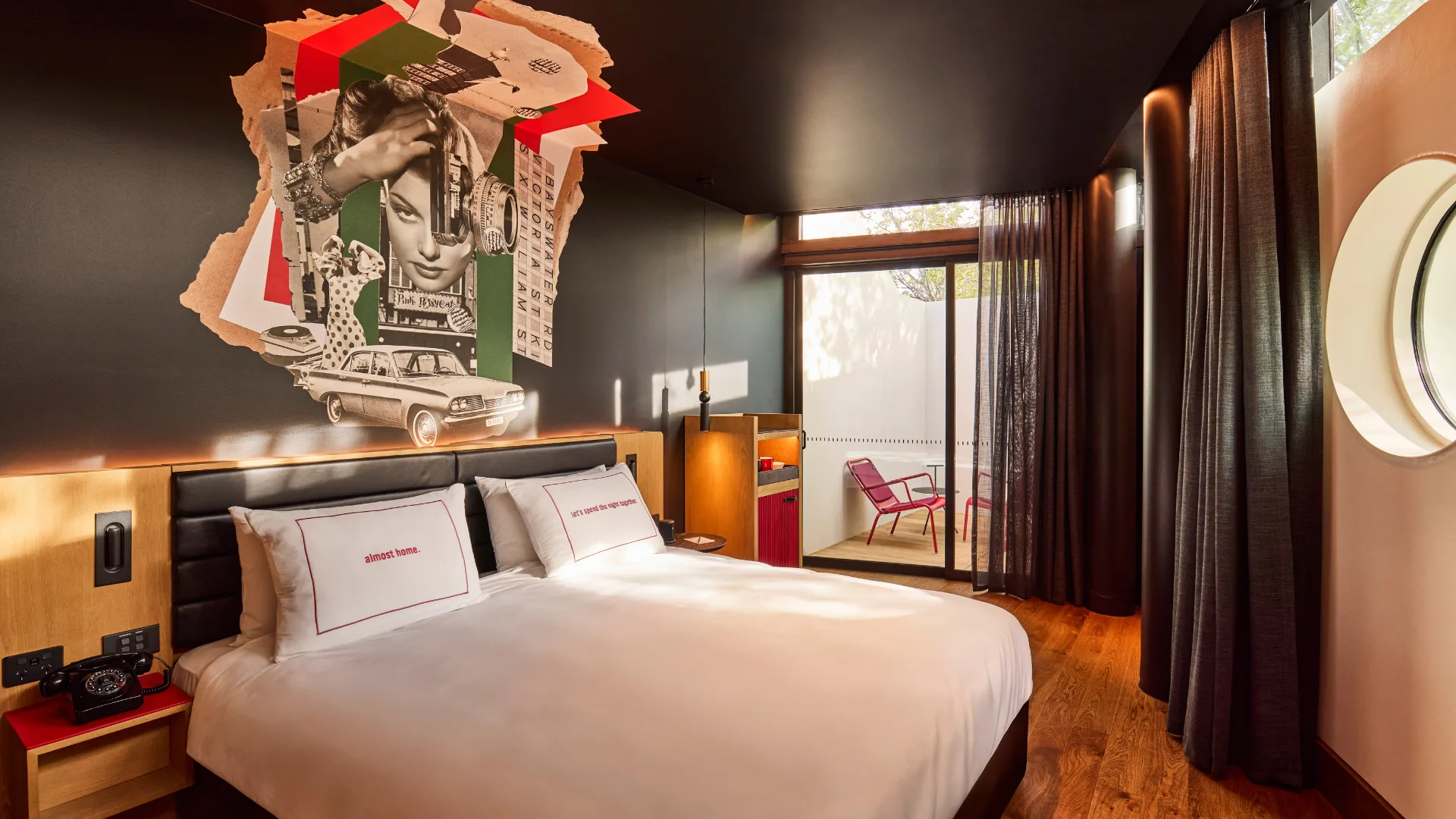 The interior of a Renegade room at the 25Hours hotel in Sydney