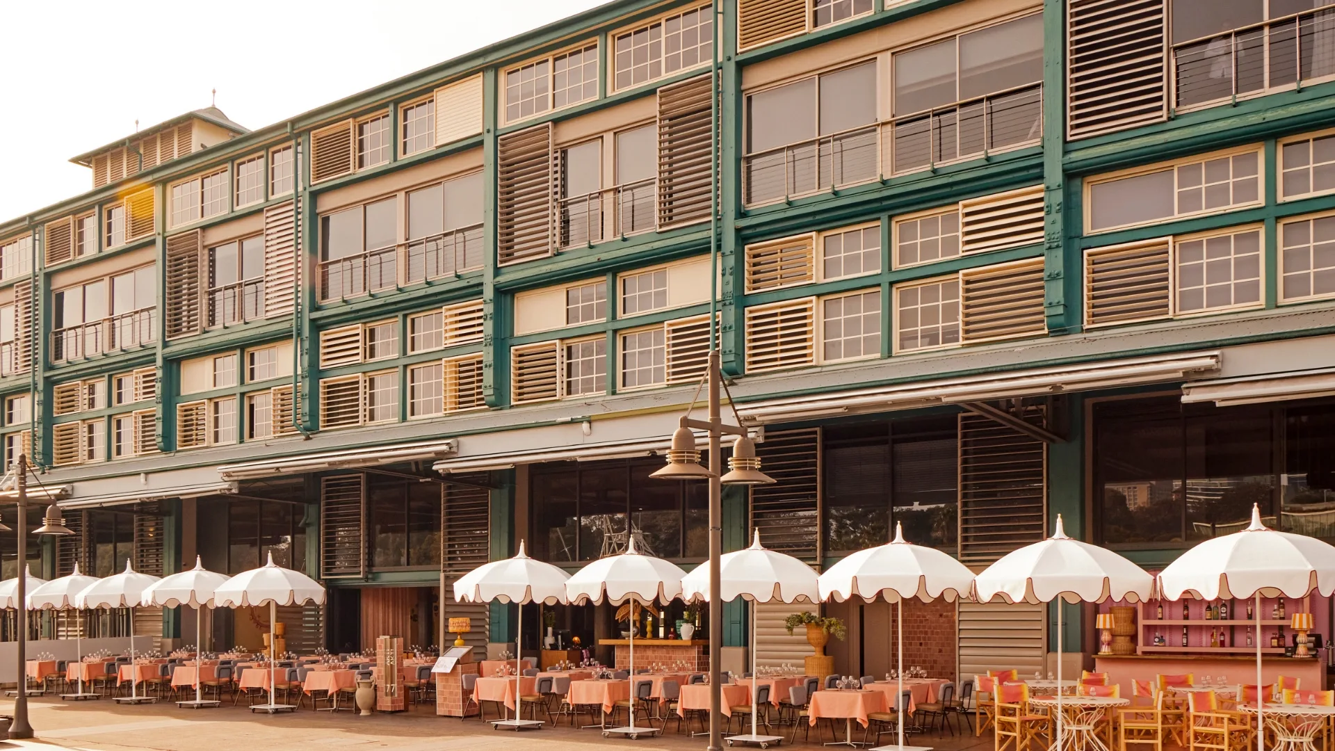 A photo of the iconic finger wharves in Woolloomooloo