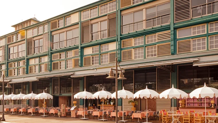 A photo of the iconic finger wharves in Woolloomooloo