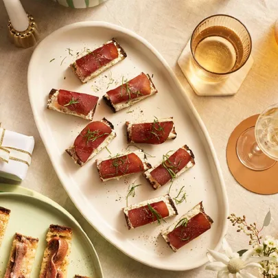 Neil Perry’s bresaola and ricotta on rye