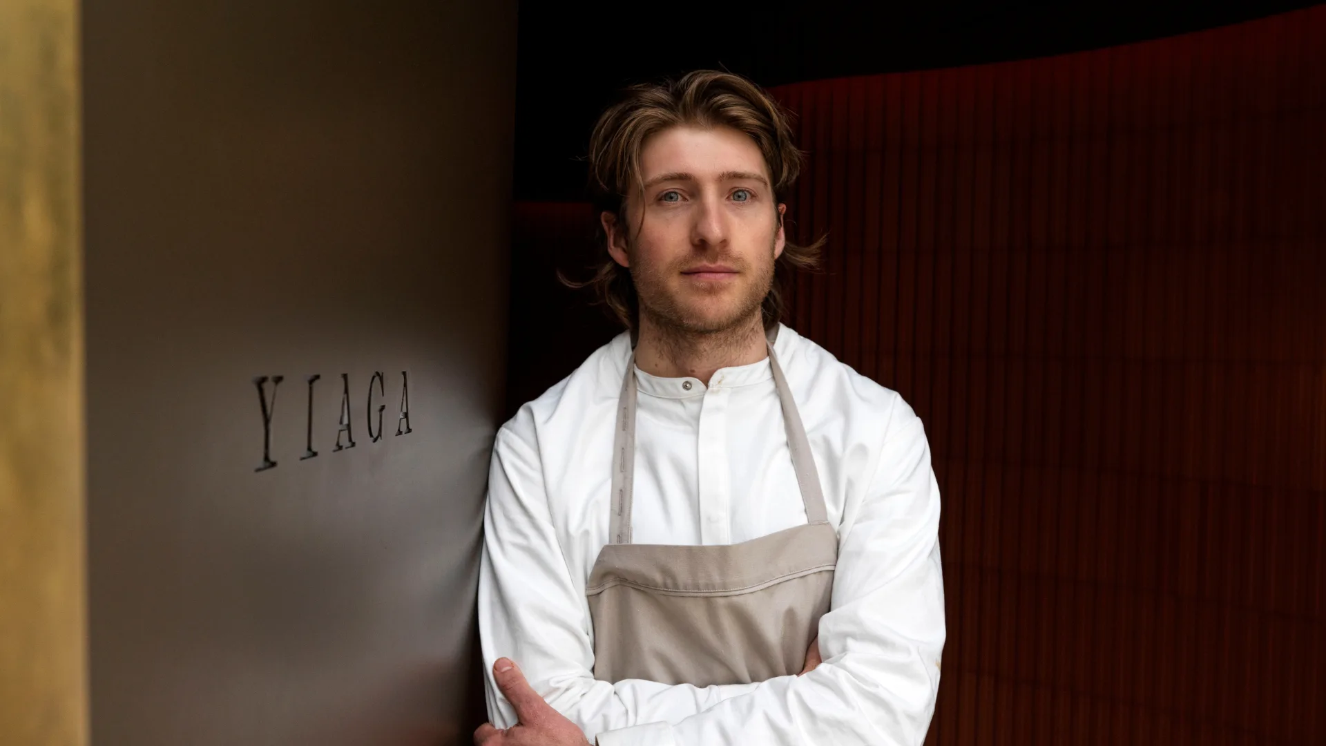 Chef Hugh Allen outside his Melbourne restaurant Yiaga.