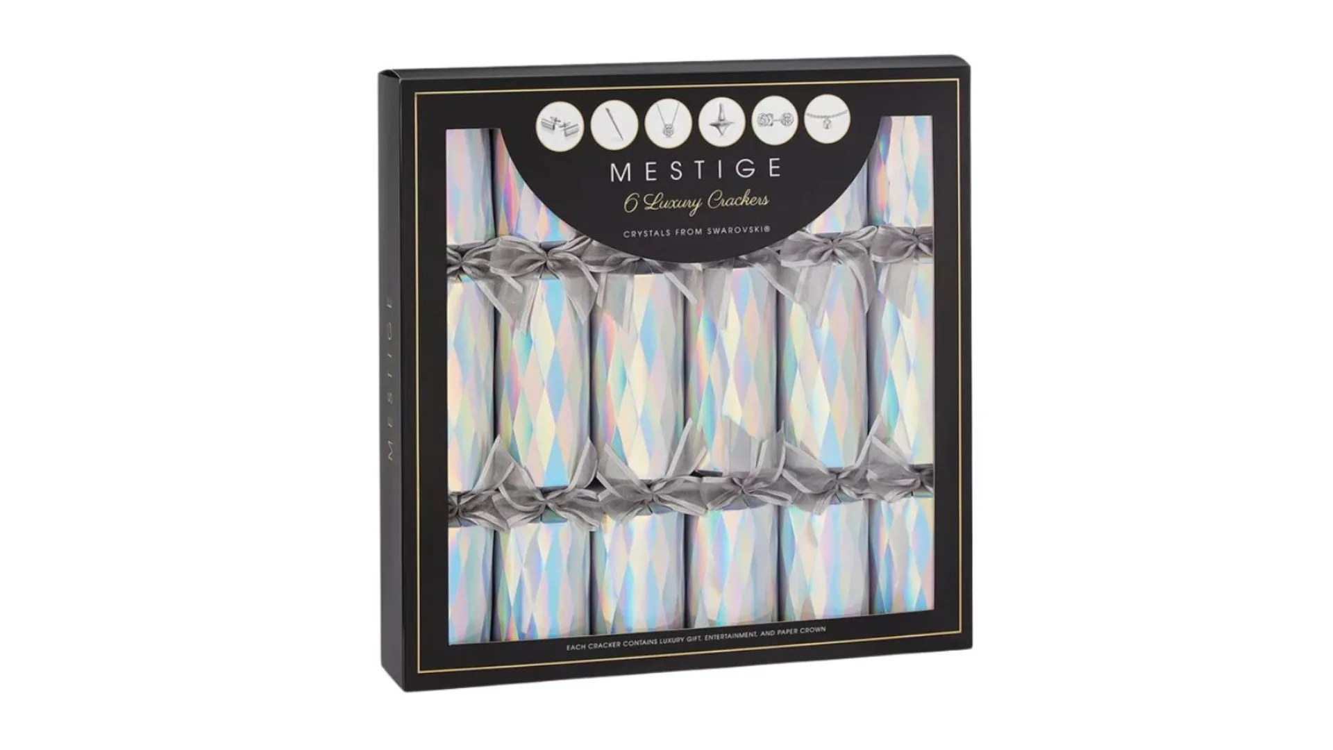 mestige silver holographic crackers