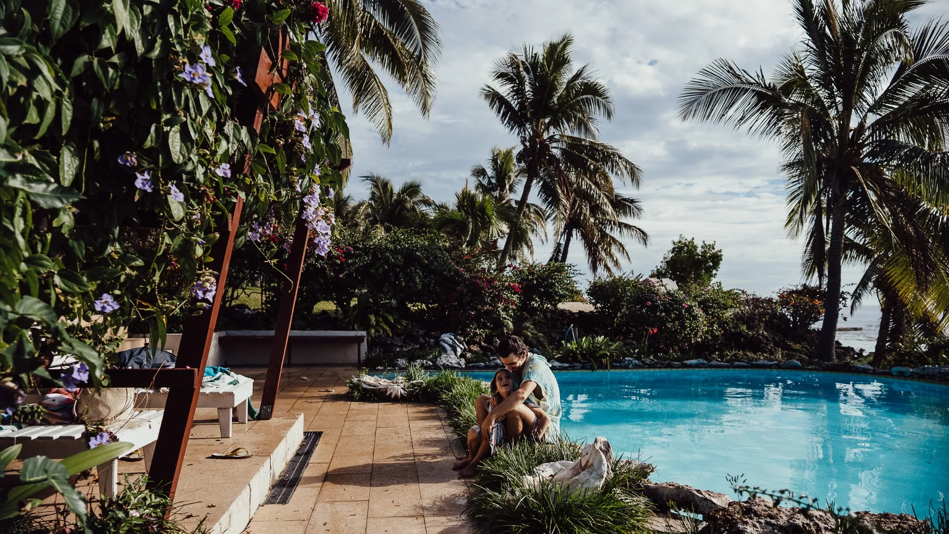 Pool scenes at White Grass Ocean Resort on Tanna Island