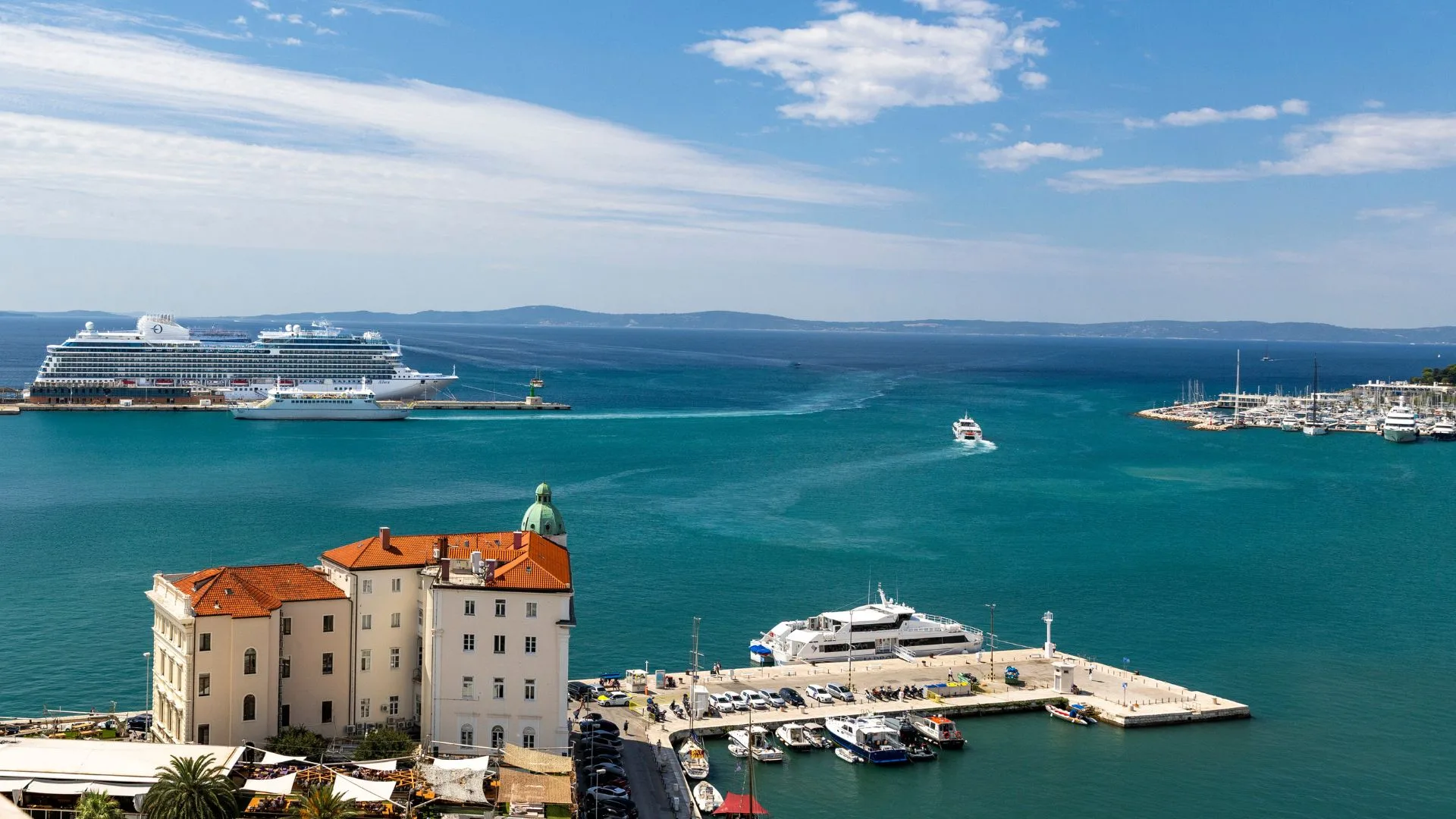 Oceania cruises in harbour port Split