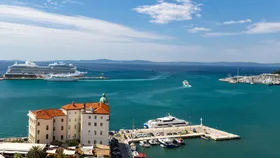 Oceania cruises in harbour port Split