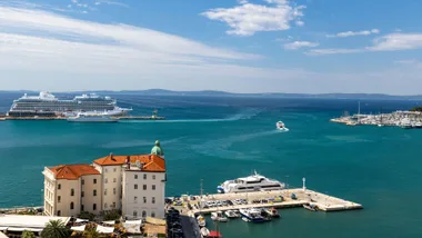 Oceania cruises in harbour port Split