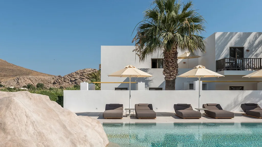 PARILIO paros pool area, greece