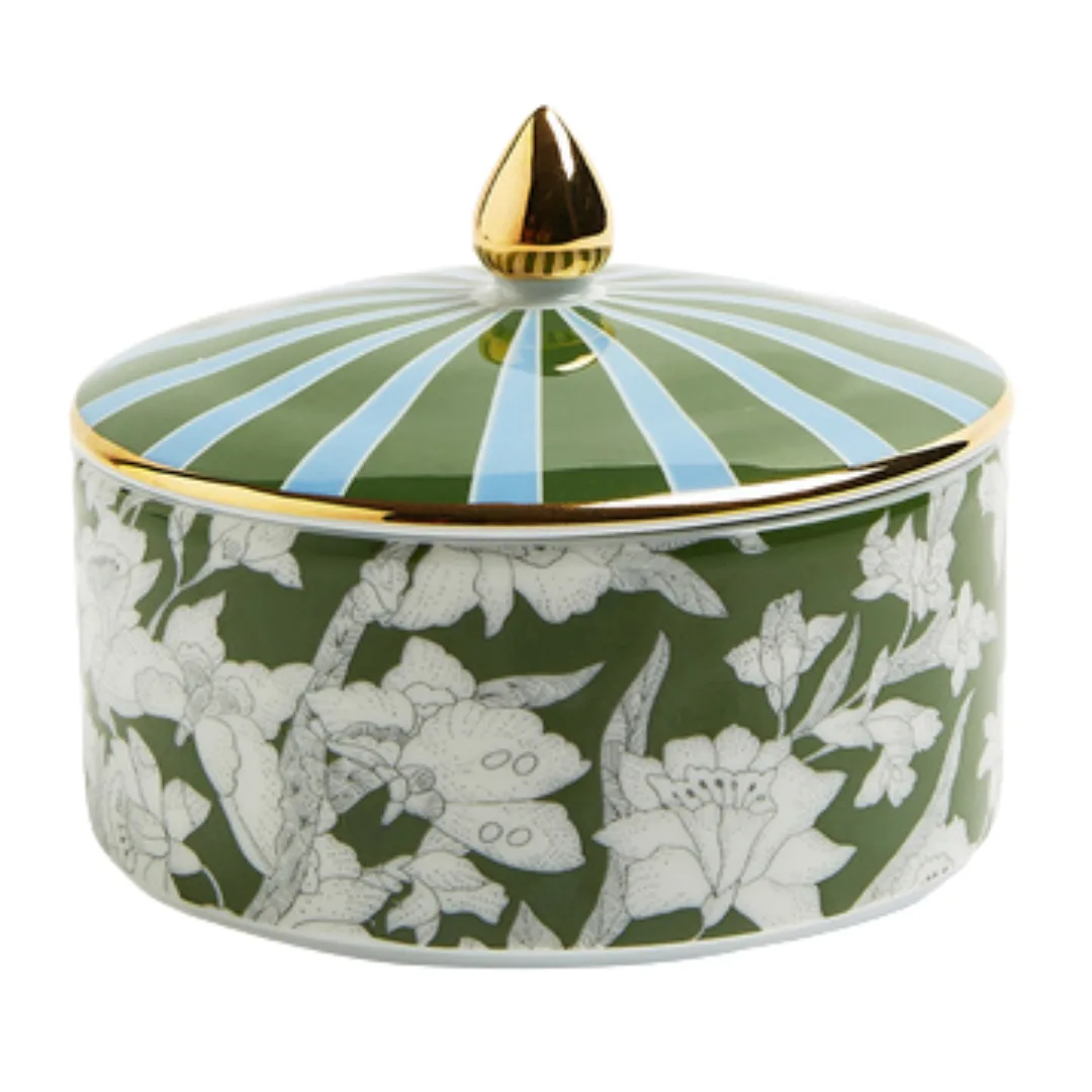 Goodie Gold-Plated Porcelain Jar,