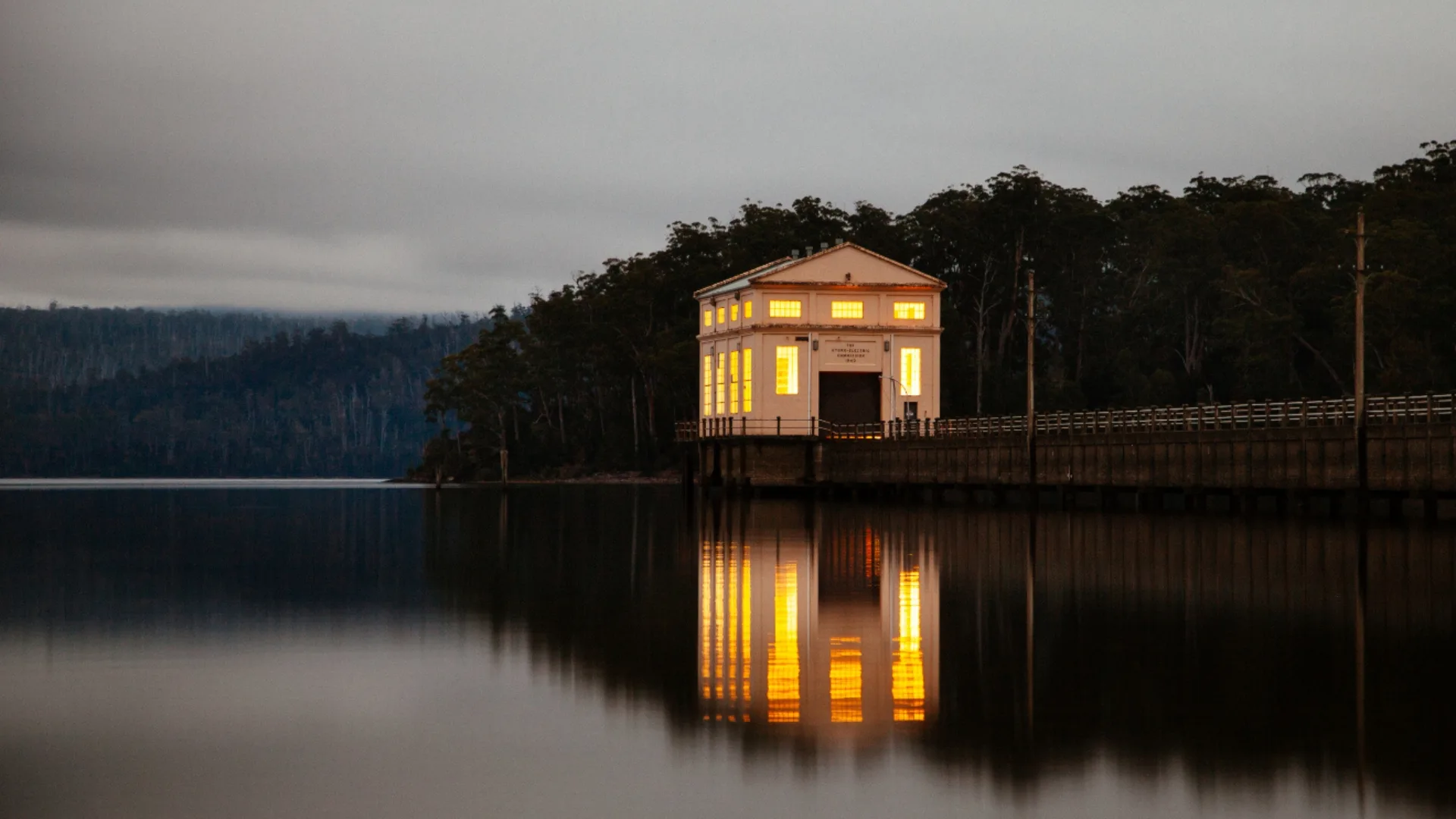 Pumphouse Point makes for a serene vantage point over Lake St Clair and the wildnerness